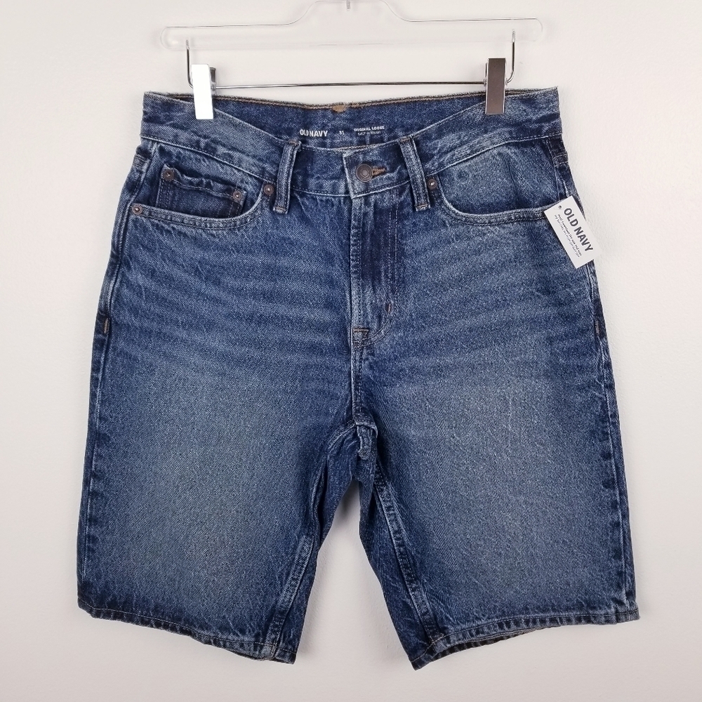 Old Navy #826053 Built-In-Tough Original Loose Denim Jean Shorts NWT size 31